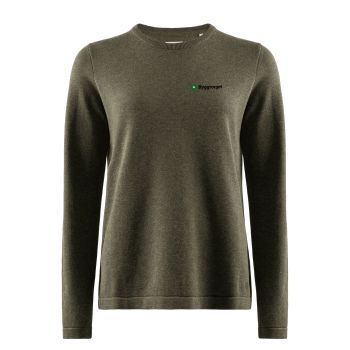 Brockton Cotton Crew neck, Dame  Flaskegrønn