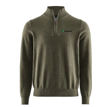 Brockton Cotton Halfzip, Herre Flaskegrønn