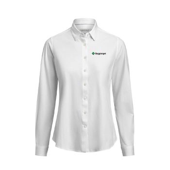 Skjorte Regular Stretch, Dame Hvit