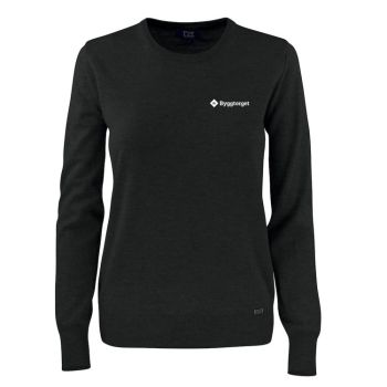 Byggtorget strikket genser merinoull Svart Dame