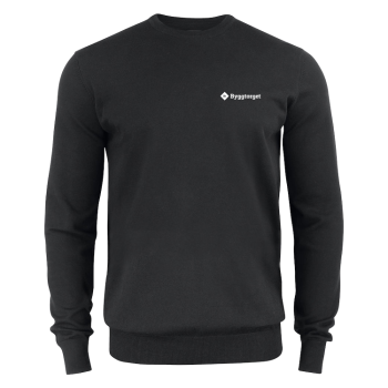 Byggtorget strikket genser bomull Svart Herre 