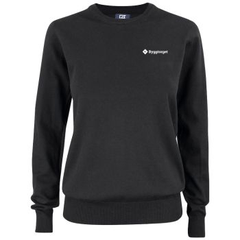 Byggtorget strikket genser bomull Svart Dame