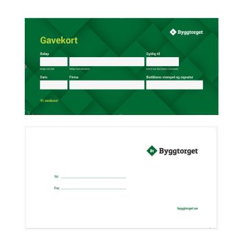 Byggtorget Gavekort, pk a 10 stk